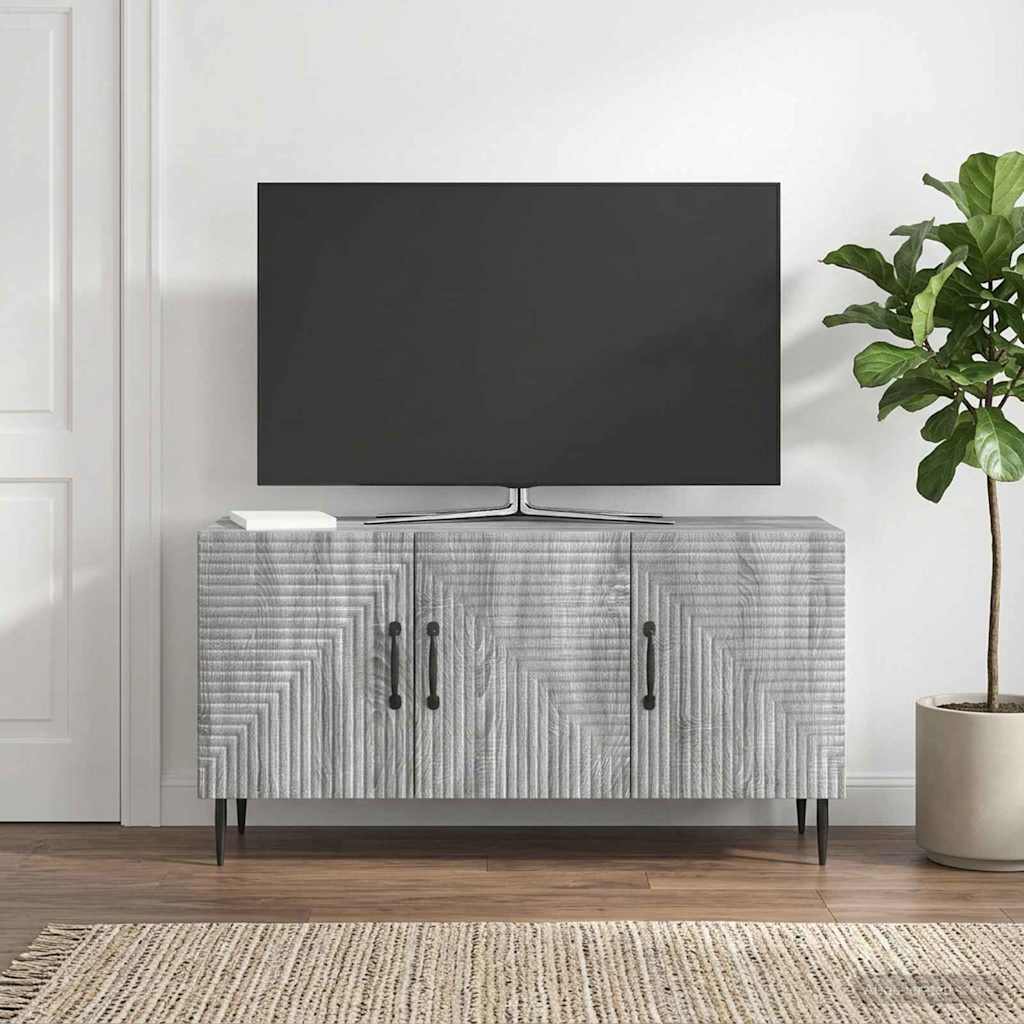 vidaXL TV Cabinet Grey Sonoma 99 x 34.5 x 50 cm Engineered Wood