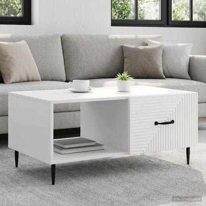 vidaXL Coffee Table White 90 x 50 x 40 cm Engineered Wood