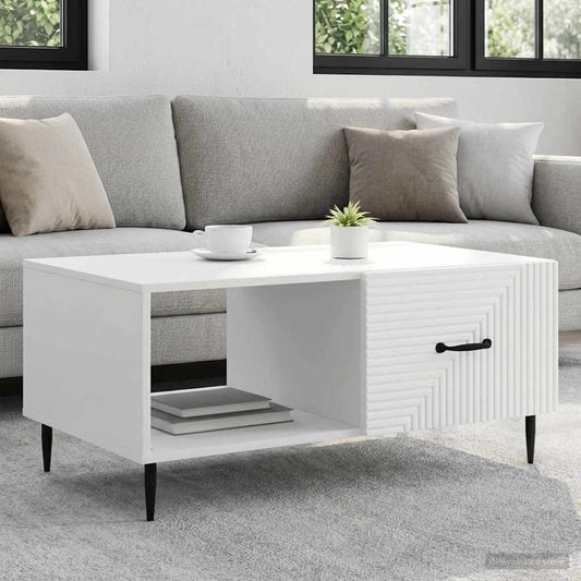 vidaXL Coffee Table White 90 x 50 x 40 cm Engineered Wood