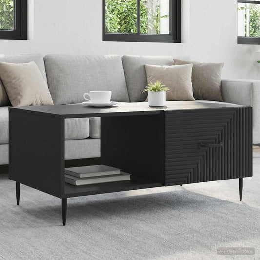 vidaXL Coffee Table Black 90 x 50 x 40 cm Engineered Wood