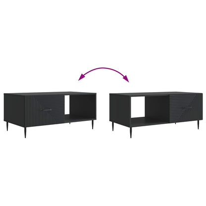 vidaXL Coffee Table Black 90 x 50 x 40 cm Engineered Wood
