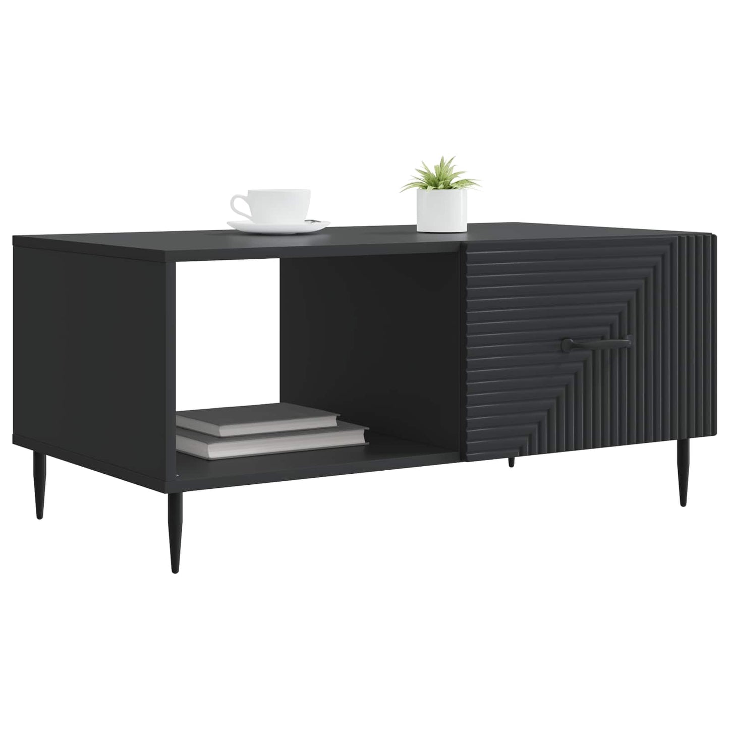 vidaXL Coffee Table Black 90 x 50 x 40 cm Engineered Wood