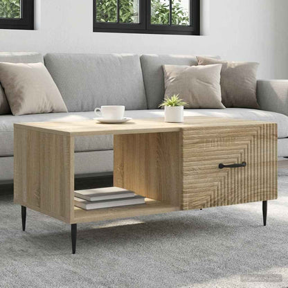 vidaXL Coffee Table Sonoma Oak 90 x 50 x 40 cm Engineered Wood