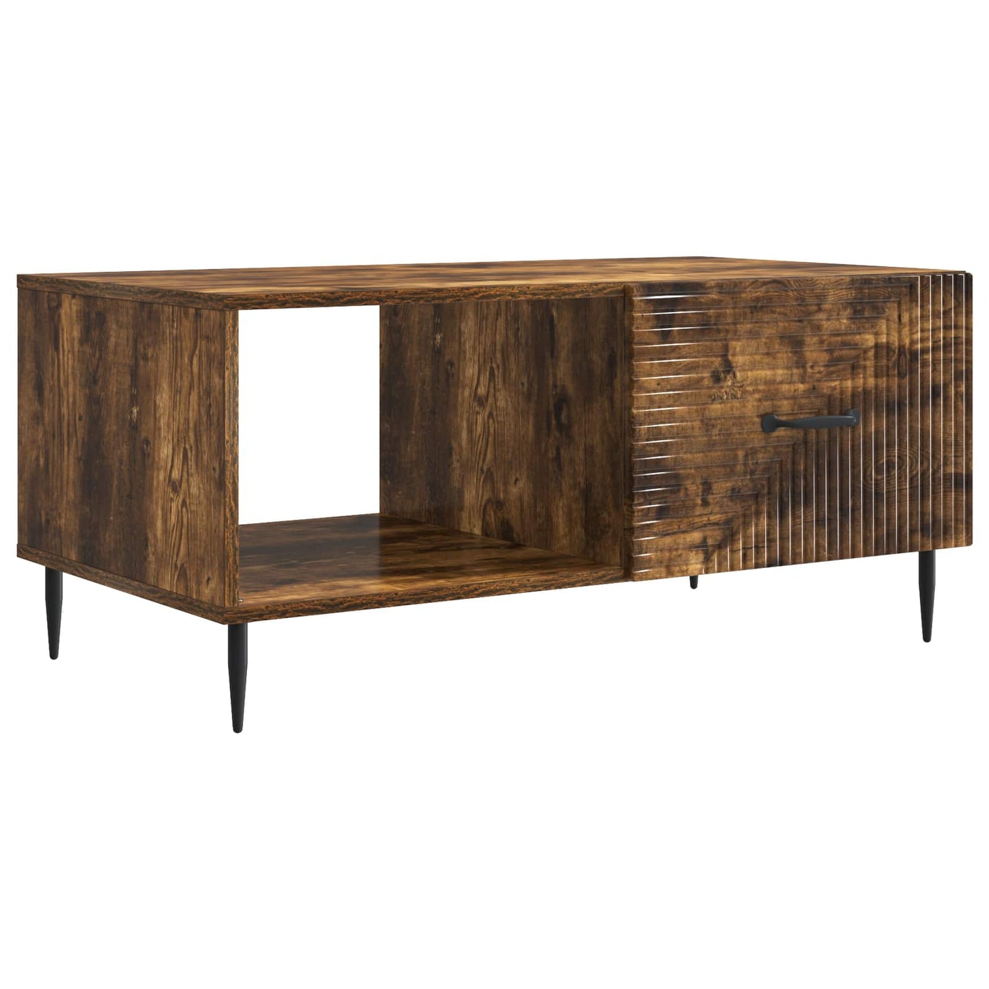 vidaXL Coffee Table Smoked Oak 90 x 50 x 40 cm Engineered Wood