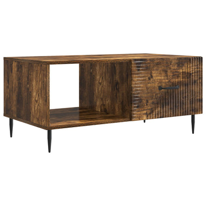 vidaXL Coffee Table Smoked Oak 90 x 50 x 40 cm Engineered Wood