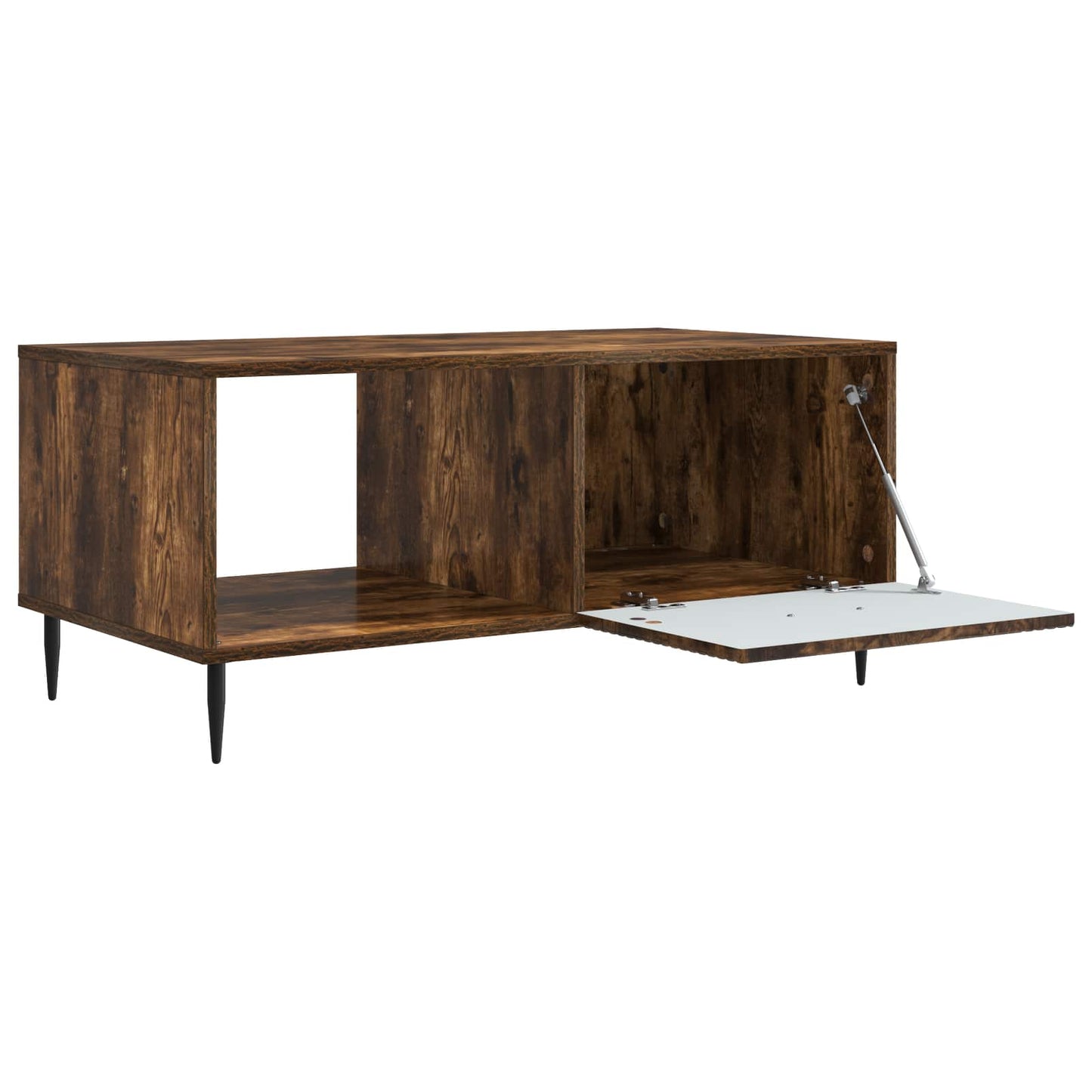 vidaXL Coffee Table Smoked Oak 90 x 50 x 40 cm Engineered Wood