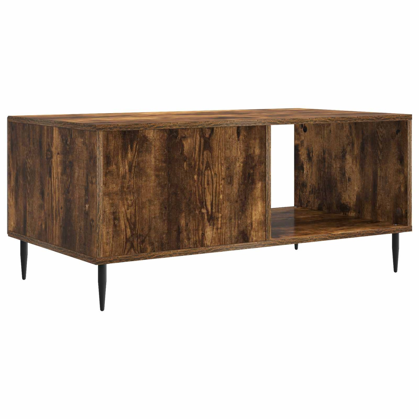 vidaXL Coffee Table Smoked Oak 90 x 50 x 40 cm Engineered Wood