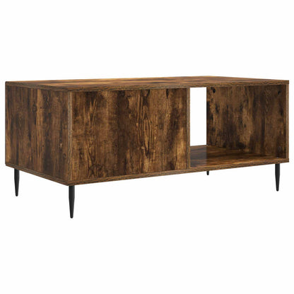 vidaXL Coffee Table Smoked Oak 90 x 50 x 40 cm Engineered Wood