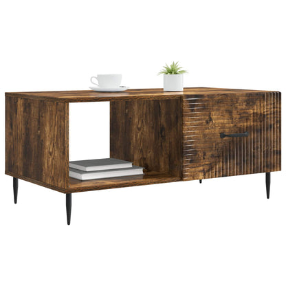vidaXL Coffee Table Smoked Oak 90 x 50 x 40 cm Engineered Wood