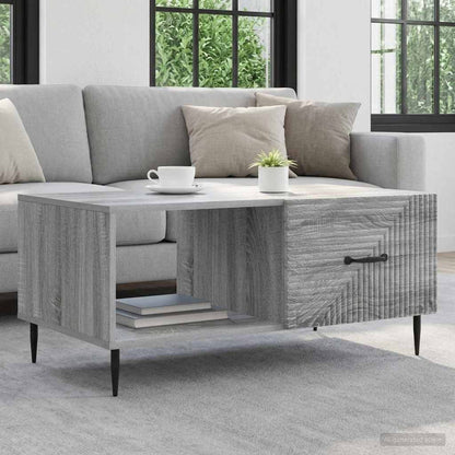 vidaXL Coffee Table Grey Sonoma 90 x 50 x 40 cm Engineered Wood