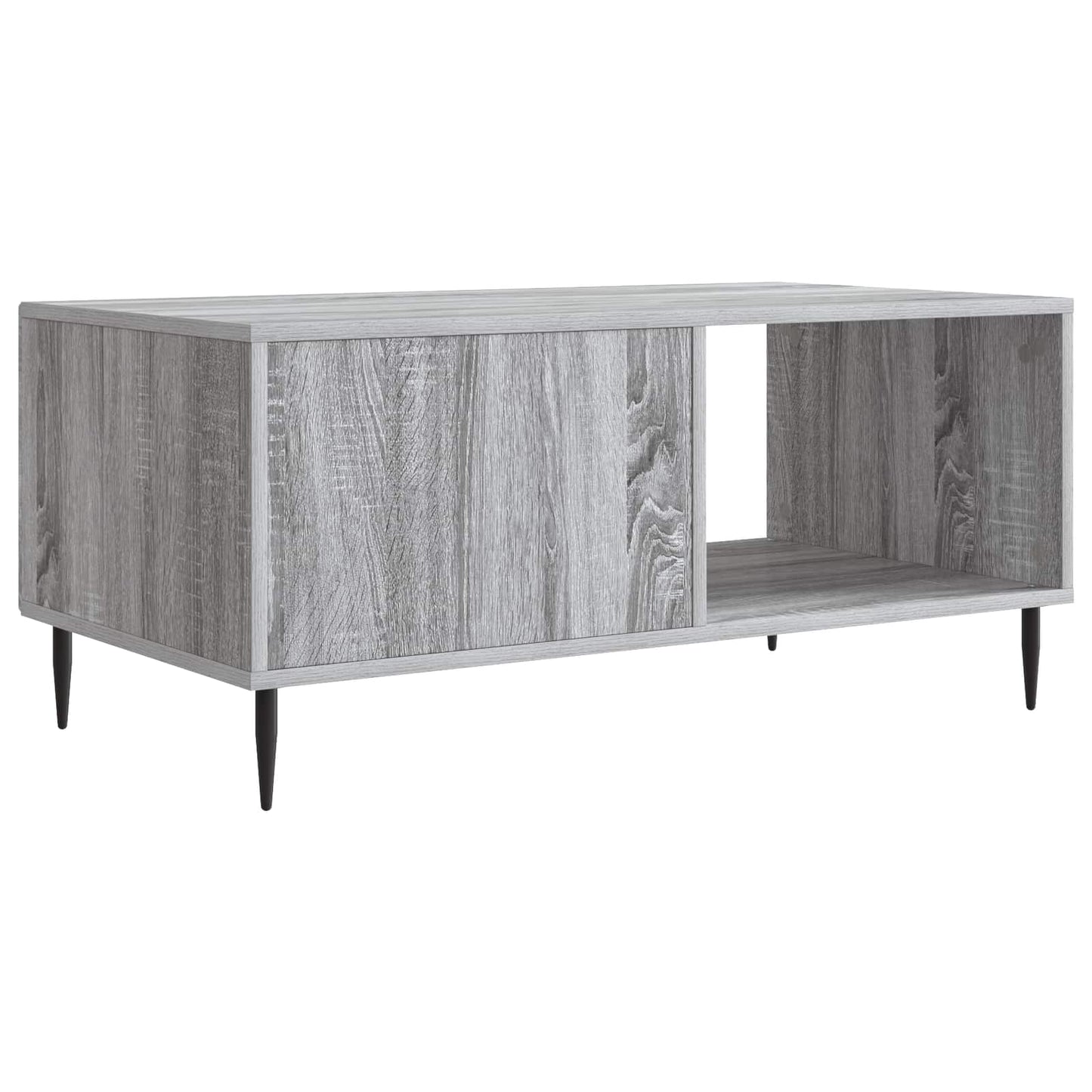 vidaXL Coffee Table Grey Sonoma 90 x 50 x 40 cm Engineered Wood