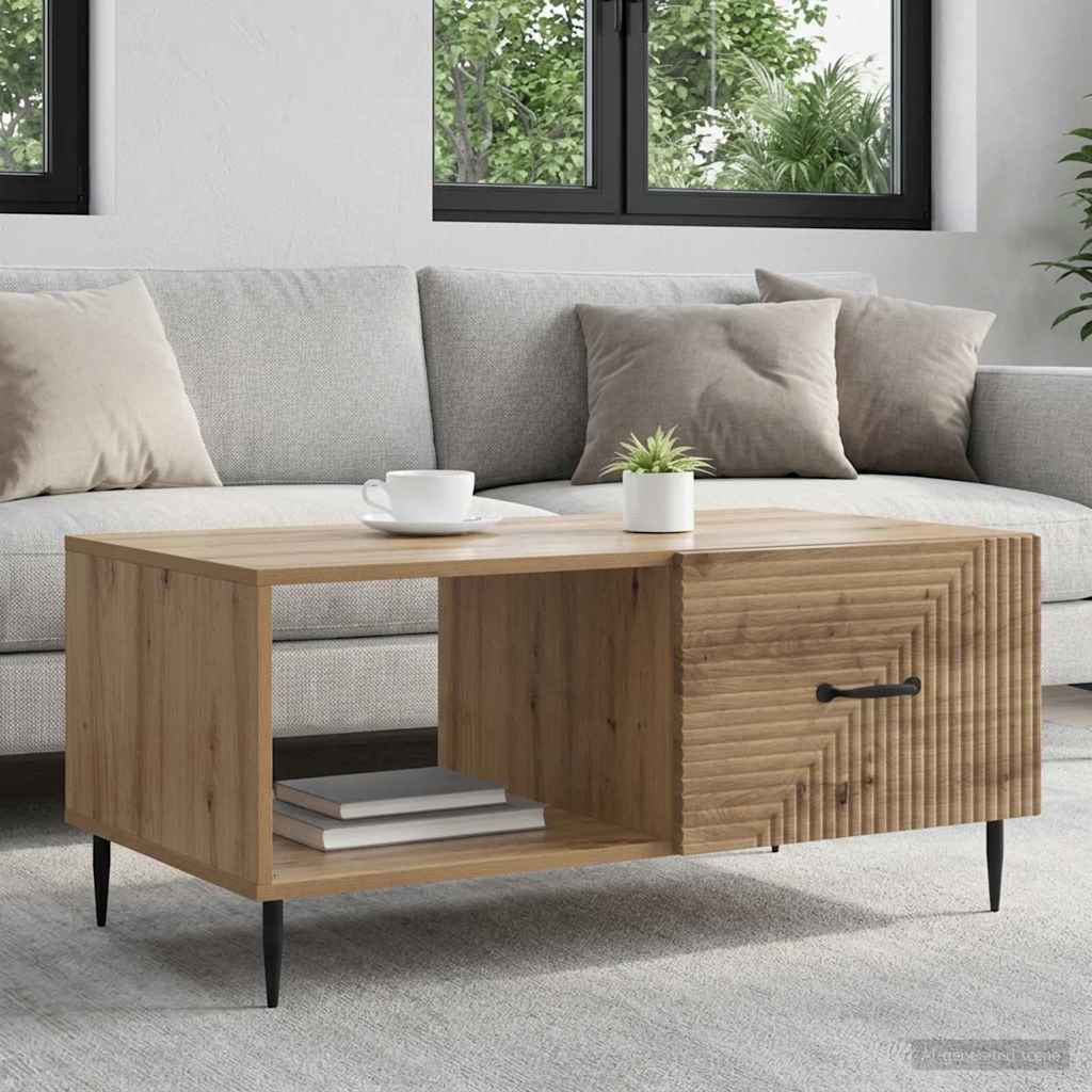 vidaXL Coffee Table Artisan Oak 90 x 50 x 40 cm Engineered Wood