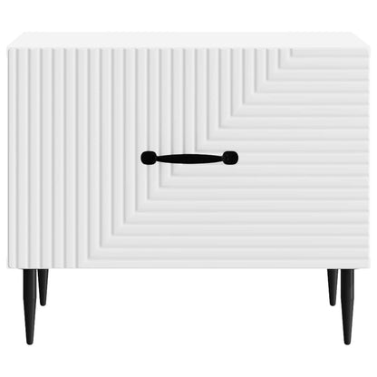 vidaXL Coffee Table with Drawer White 49 x 50 x 40 cm Engineered Wood