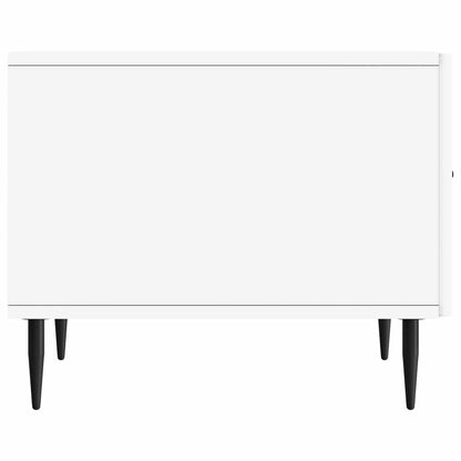 vidaXL Coffee Table with Drawer White 49 x 50 x 40 cm Engineered Wood