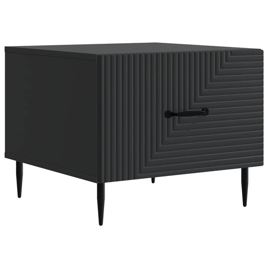 vidaXL Coffee Table with Drawer Black 49 x 50 x 40 cm Engineered Wood