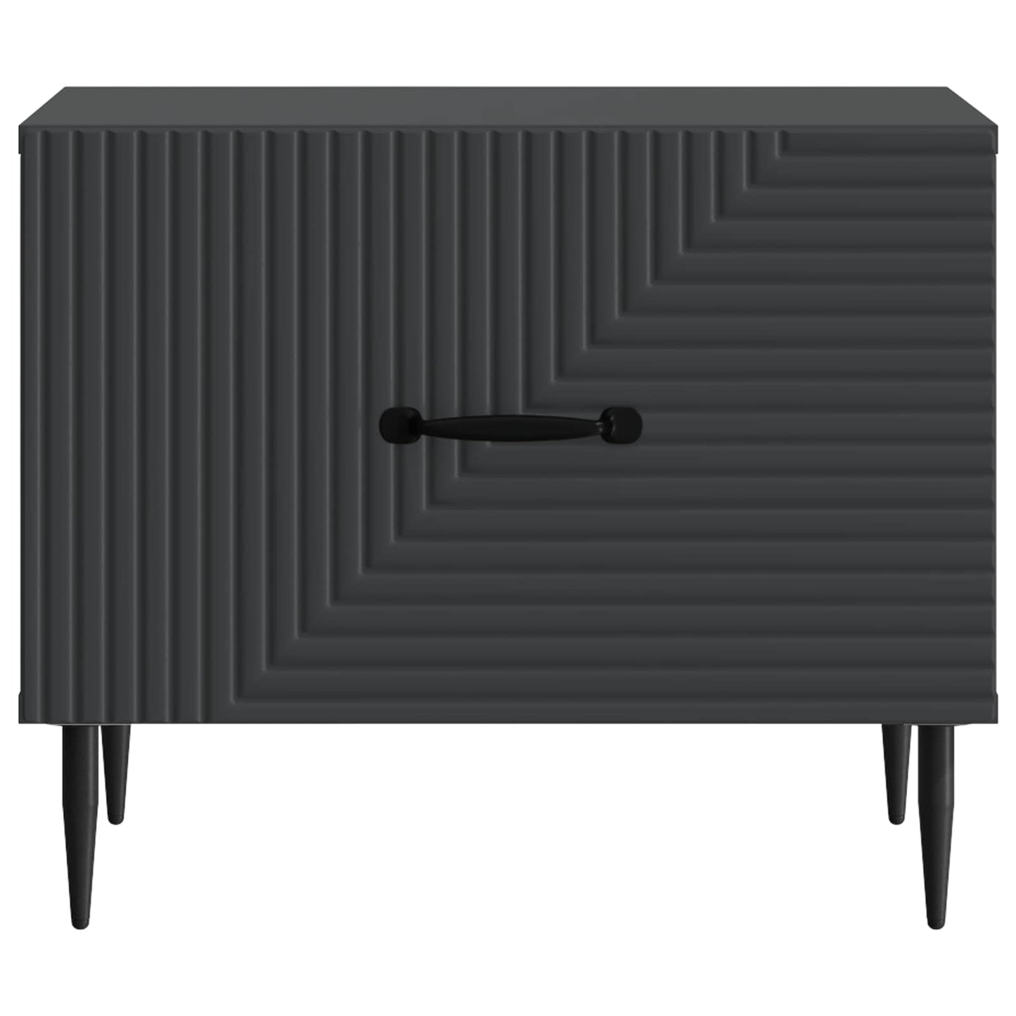 vidaXL Coffee Table with Drawer Black 49 x 50 x 40 cm Engineered Wood