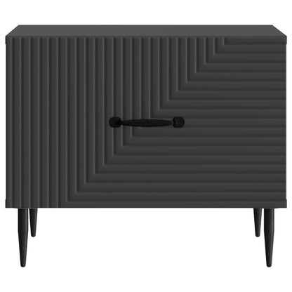 vidaXL Coffee Table with Drawer Black 49 x 50 x 40 cm Engineered Wood
