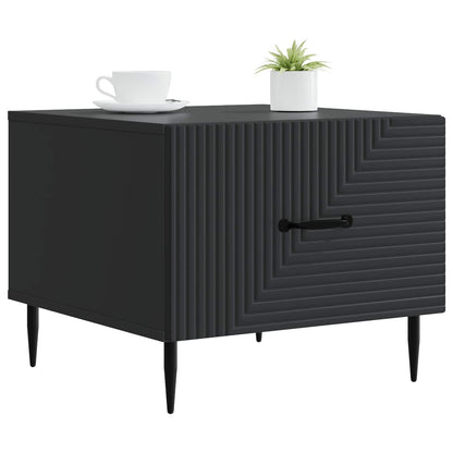 vidaXL Coffee Table with Drawer Black 49 x 50 x 40 cm Engineered Wood