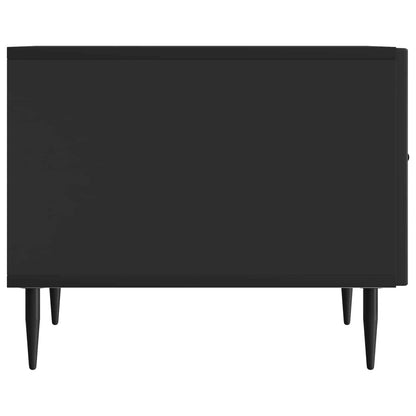 vidaXL Coffee Table with Drawer Black 49 x 50 x 40 cm Engineered Wood