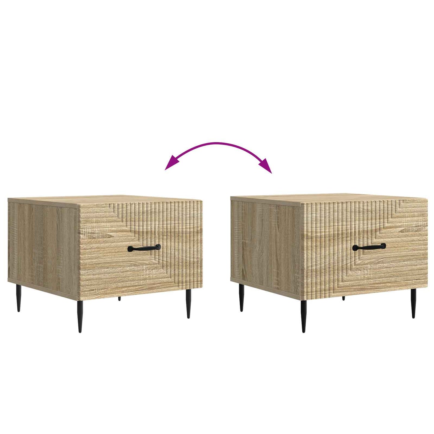 vidaXL Coffee Table Sonoma Oak 49 x 50 x 40 cm Engineered Wood