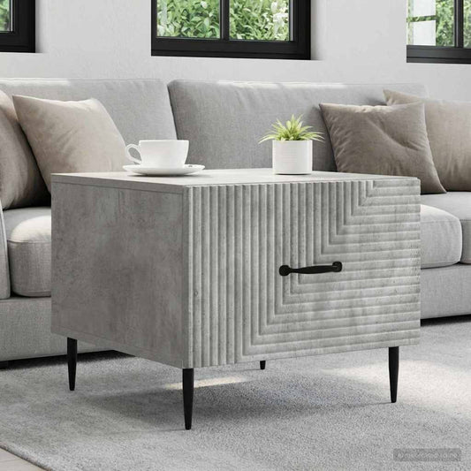 vidaXL Coffee Table Concrete Grey 49 x 50 x 40 cm Engineered Wood