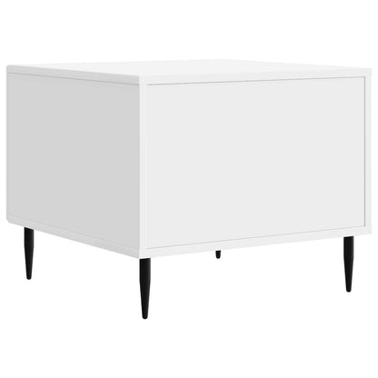 vidaXL Coffee Table High Gloss White 49 x 50 x 40 cm Engineered Wood