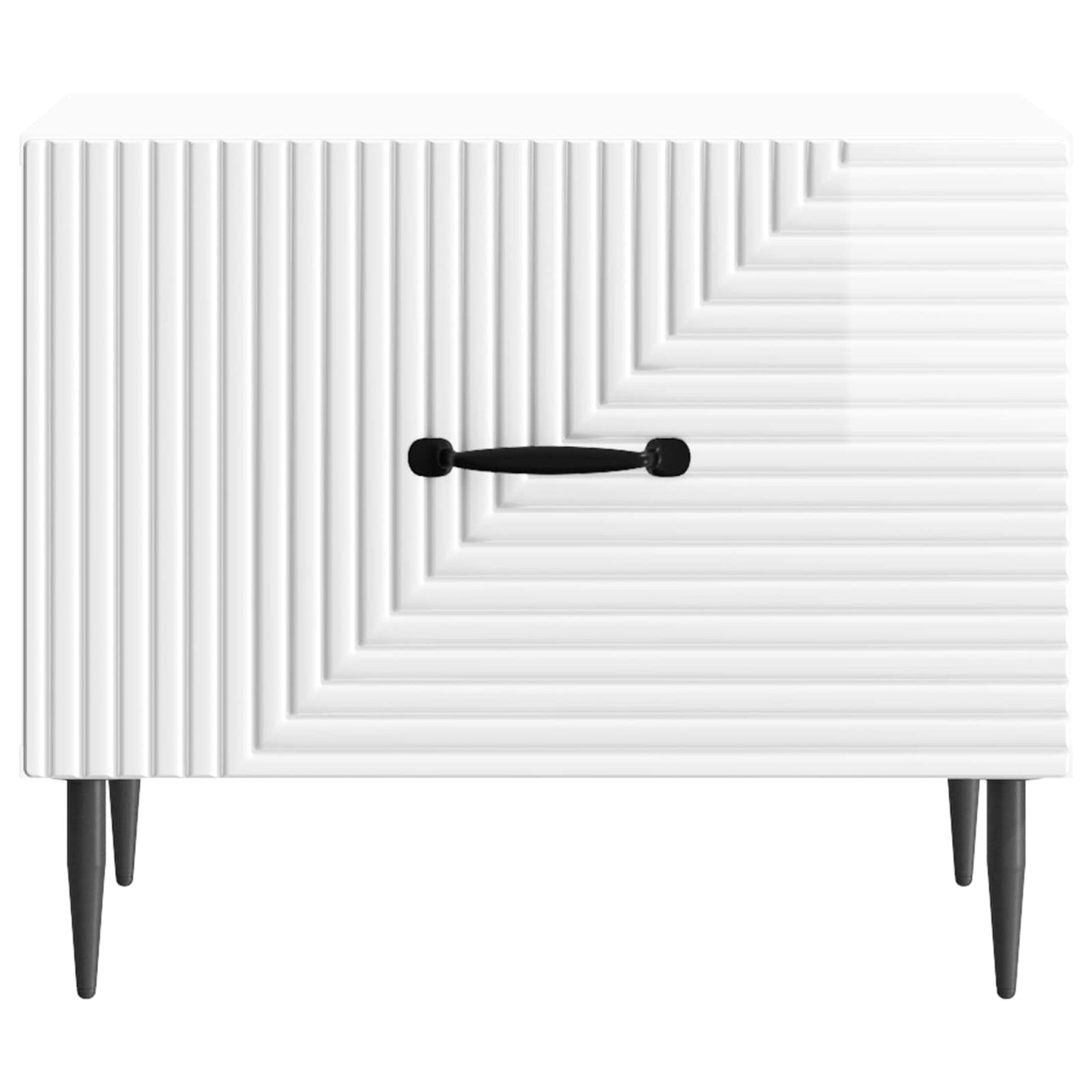 vidaXL Coffee Table High Gloss White 49 x 50 x 40 cm Engineered Wood
