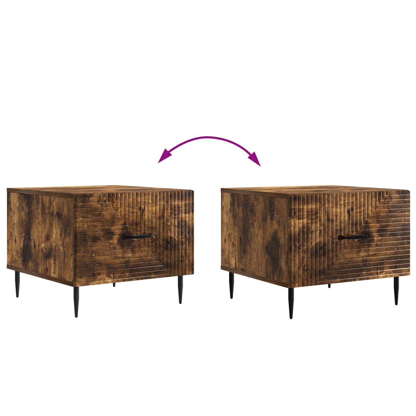 vidaXL Coffee Table Smoked Oak 49 x 50 x 40 cm Engineered Wood