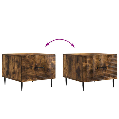 vidaXL Coffee Table Smoked Oak 49 x 50 x 40 cm Engineered Wood