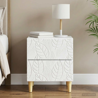 vidaXL Bedside Table White 43 x 34.5 x 48 cm Engineered Wood
