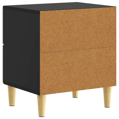 vidaXL Bedside Table Black 43 x 34.5 x 48 cm Engineered Wood