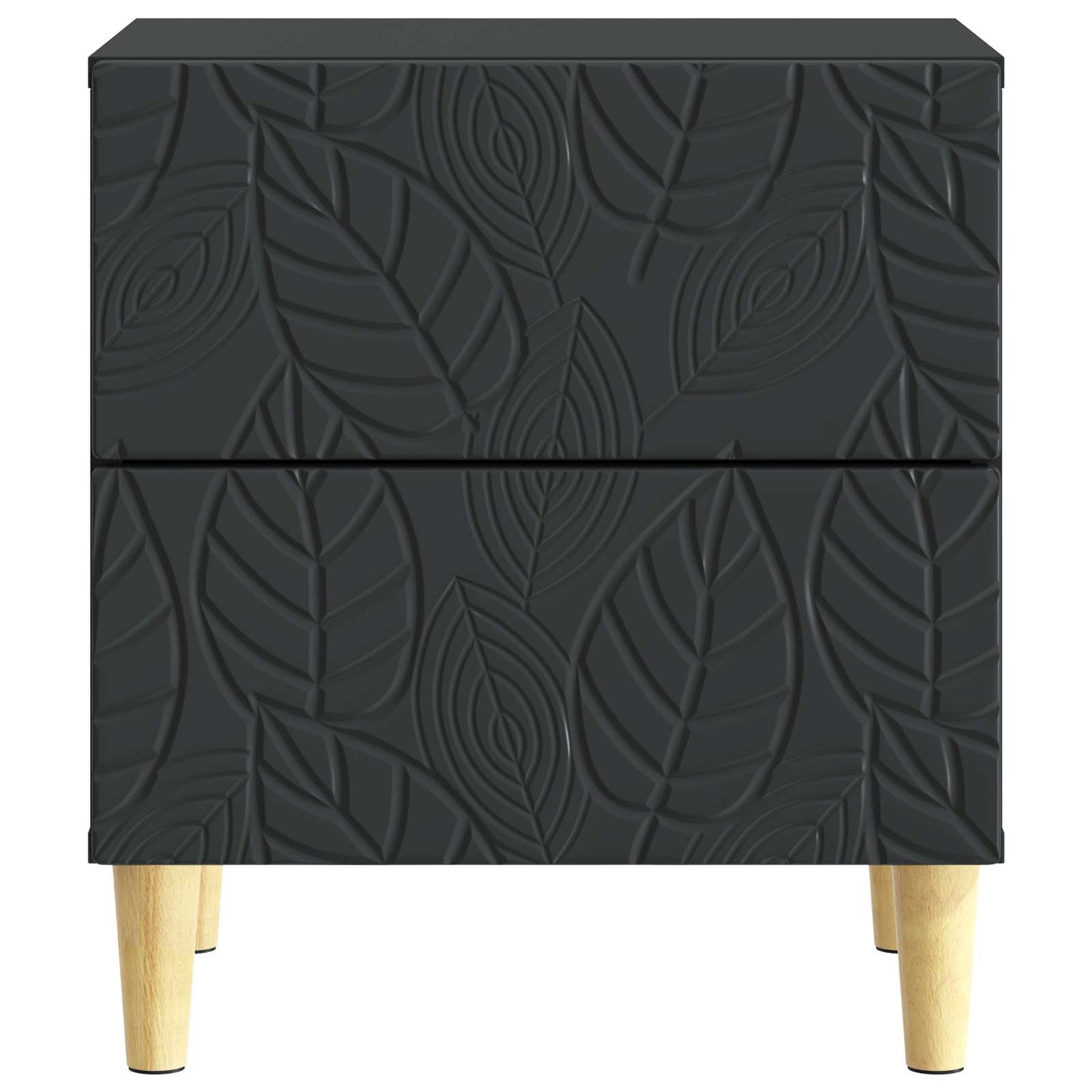 vidaXL Bedside Table Black 43 x 34.5 x 48 cm Engineered Wood