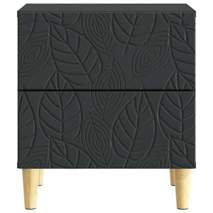vidaXL Bedside Table Black 43 x 34.5 x 48 cm Engineered Wood