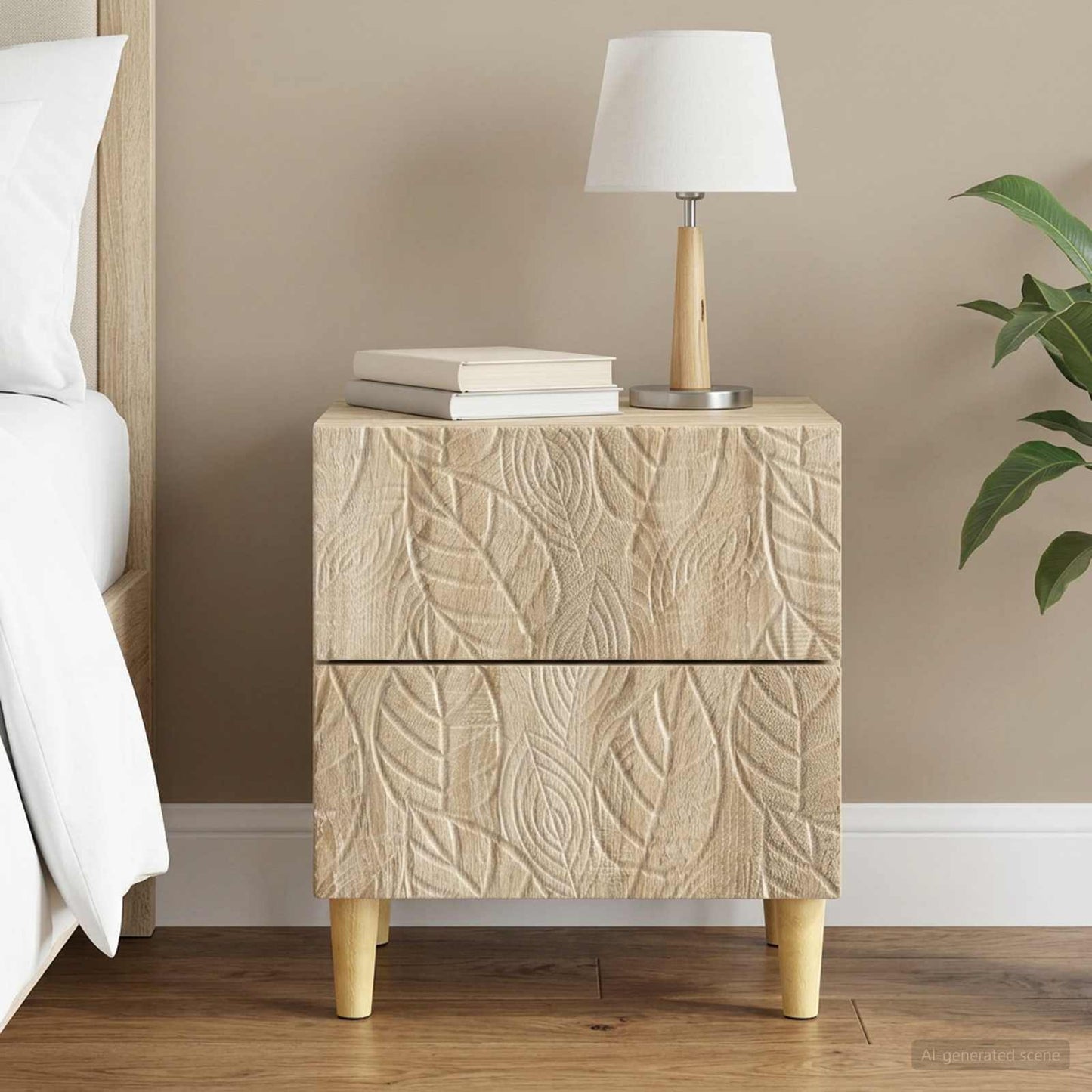vidaXL Bedside Table Sonoma Oak 43 x 34.5 x 48 cm Engineered Wood