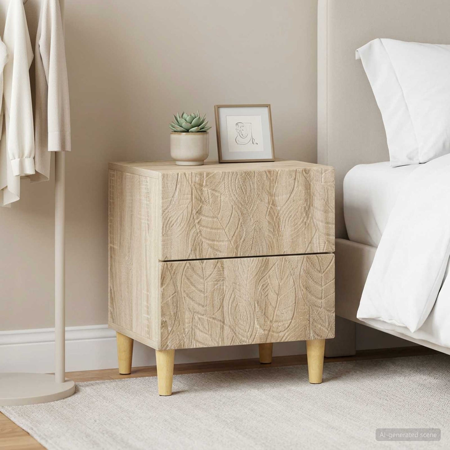 vidaXL Bedside Table 2 pcs Sonoma Oak 43 x 34.5 x 48 cm