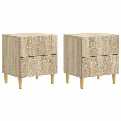 vidaXL Bedside Table 2 pcs Sonoma Oak 43 x 34.5 x 48 cm