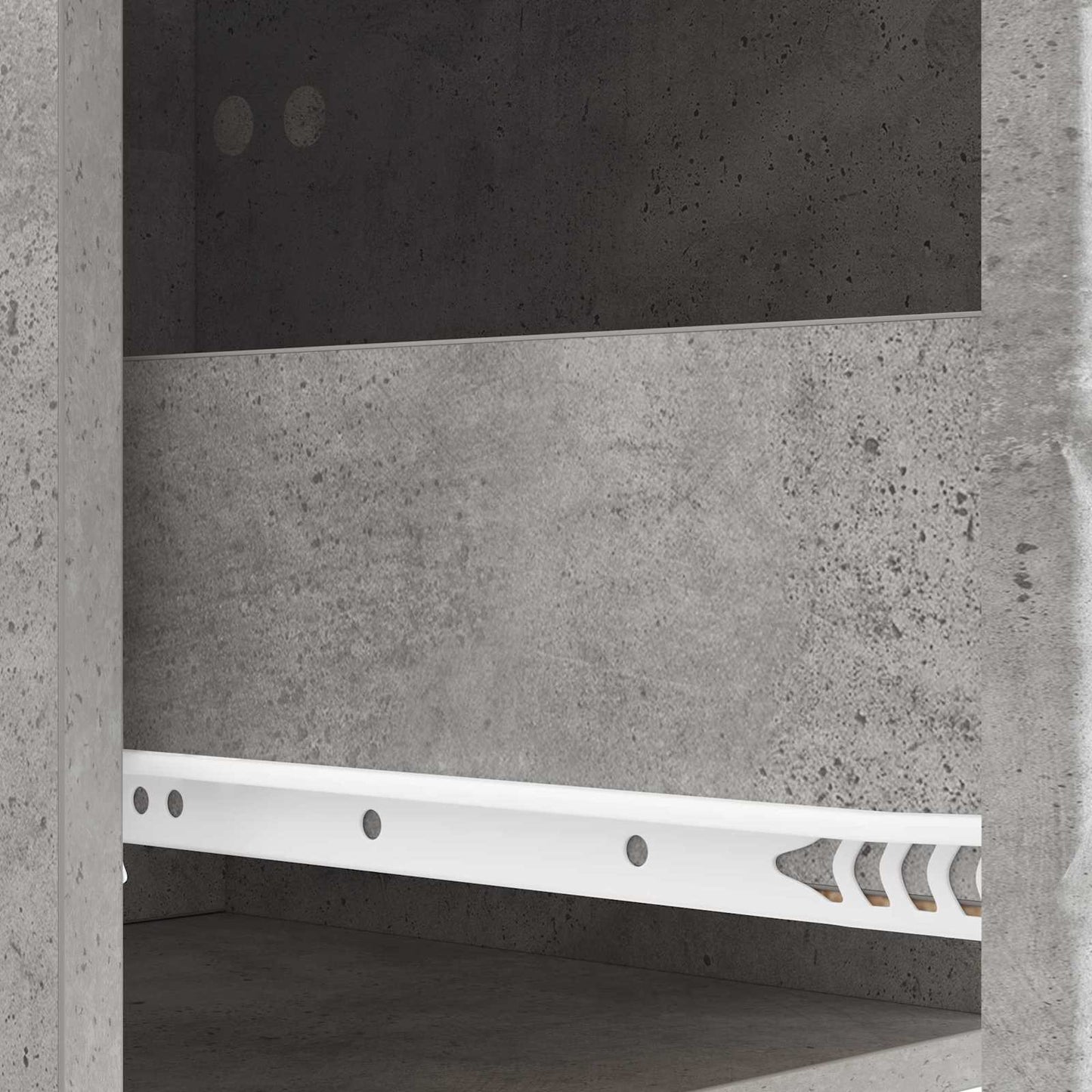 vidaXL Bedside Table Concrete Grey 43 x 34.5 x 48 cm Engineered Wood