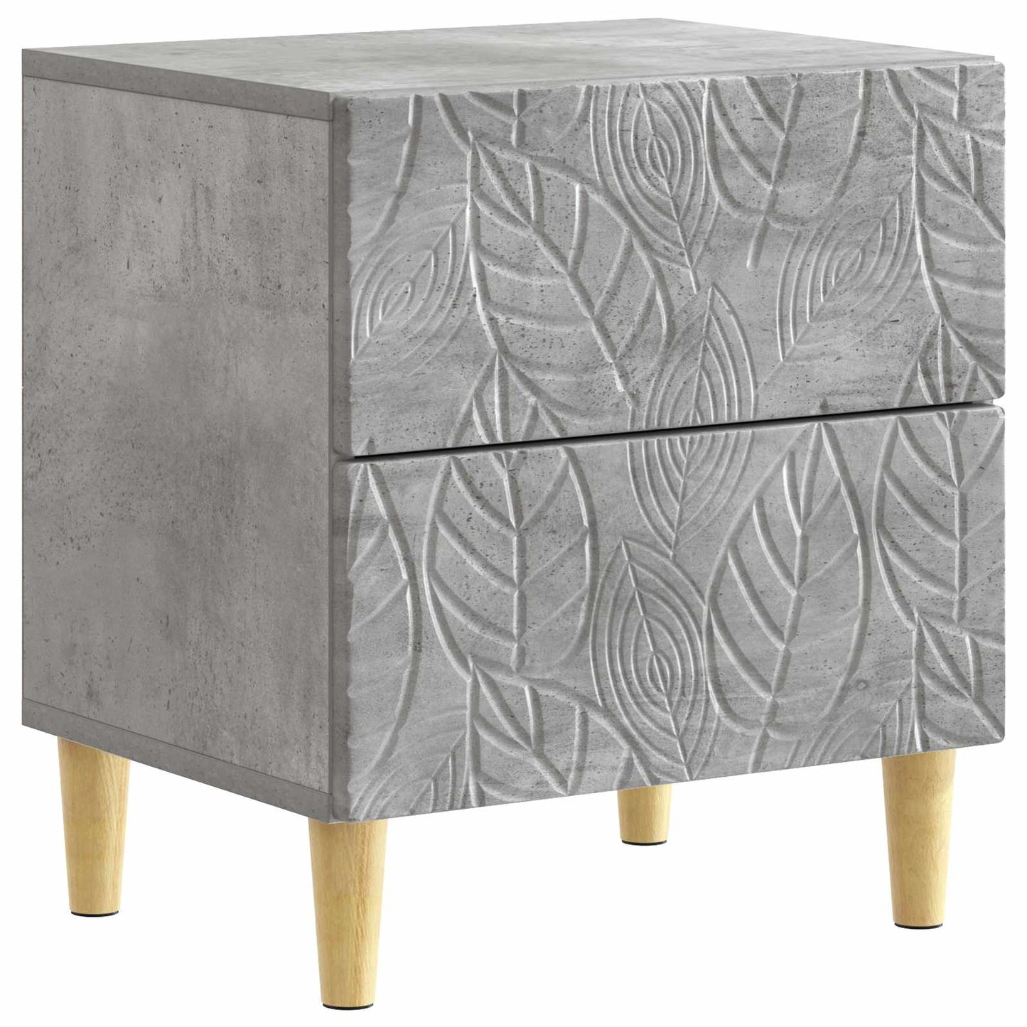 vidaXL Bedside Table Concrete Grey 43 x 34.5 x 48 cm Engineered Wood