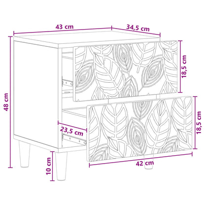 vidaXL Bedside Table 2 pcs Concrete Grey 43 x 34.5 x 48 cm