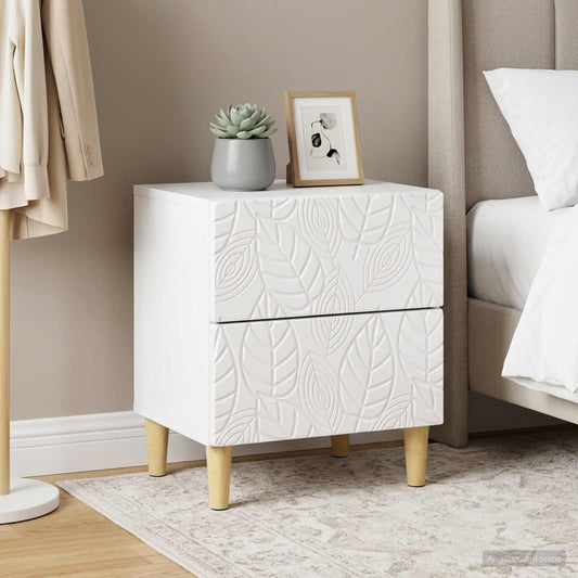 vidaXL Bedside Table 2 pcs High Gloss White 43 x 34.5 x 48 cm