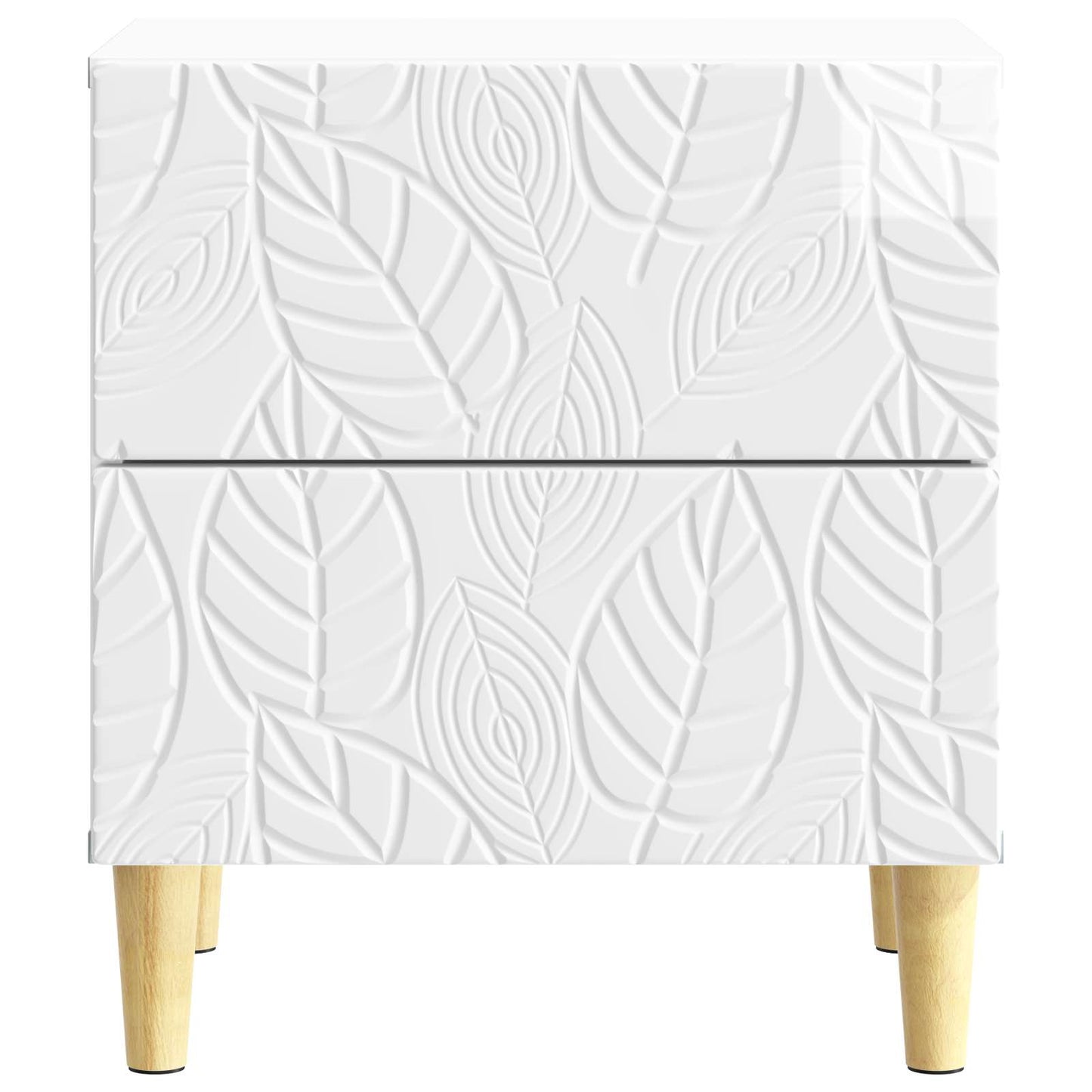 vidaXL Bedside Table 2 pcs High Gloss White 43 x 34.5 x 48 cm