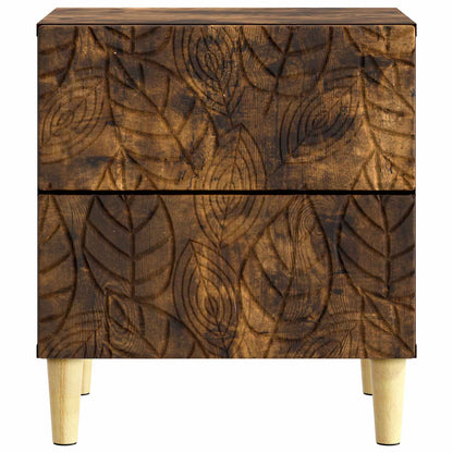 vidaXL Bedside Table Smoked Oak 43 x 34.5 x 48 cm Engineered Wood