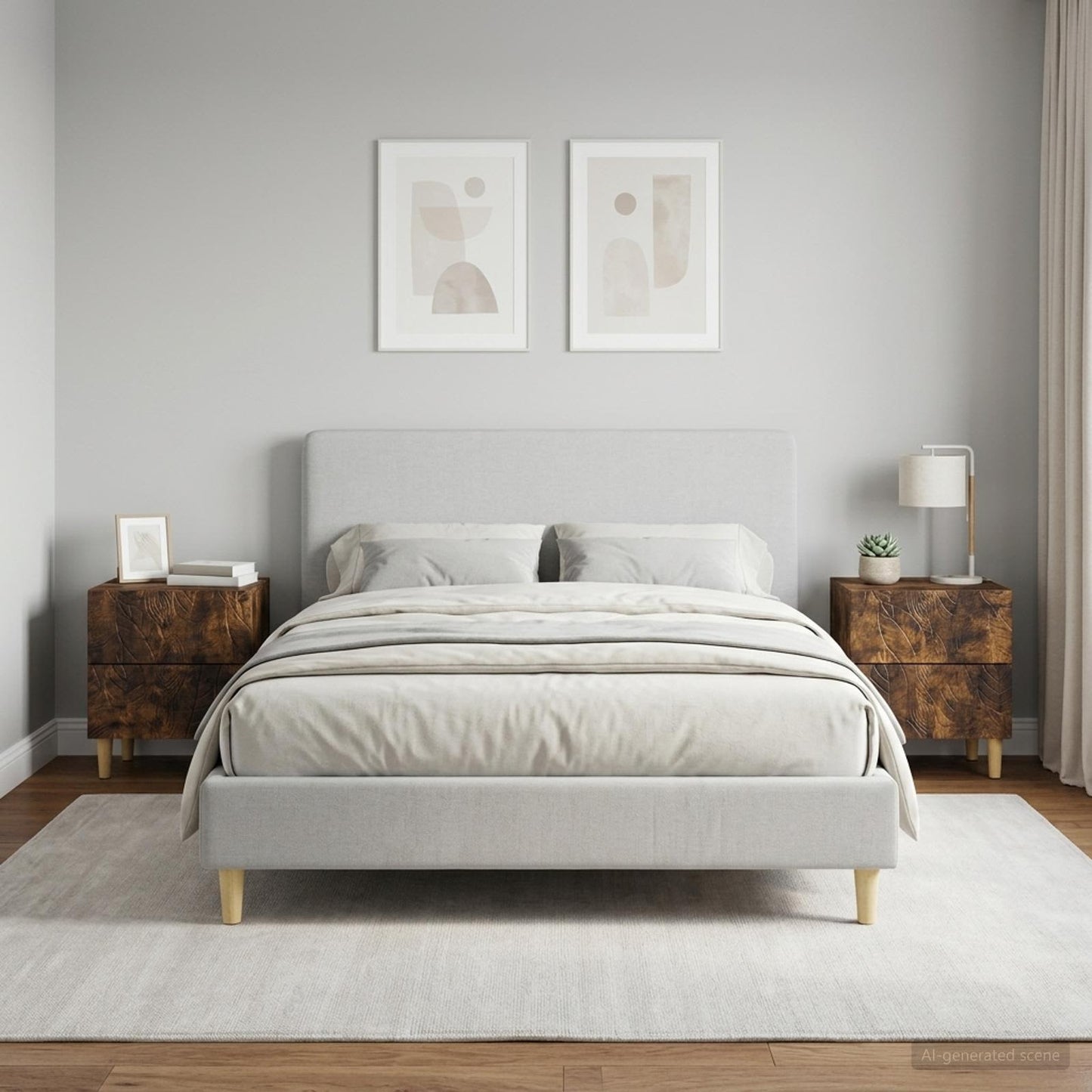 vidaXL Bedside Table 2 pcs Smoked Oak 43 x 34.5 x 48 cm
