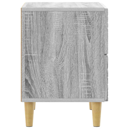 vidaXL Bedside Table Grey Sonoma 43 x 34.5 x 48 cm Engineered Wood