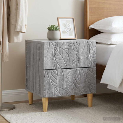 vidaXL Bedside Table 2 pcs Grey Sonoma 43 x 34.5 x 48 cm