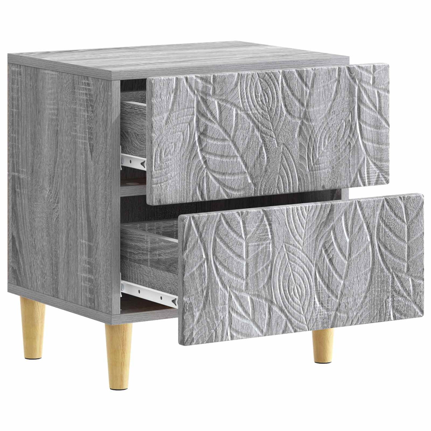 vidaXL Bedside Table 2 pcs Grey Sonoma 43 x 34.5 x 48 cm
