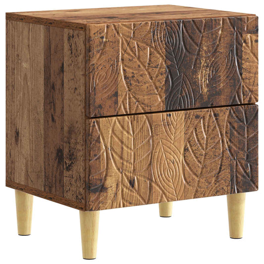 vidaXL Bedside Table Old Wood 43 x 34.5 x 48 cm Engineered Wood