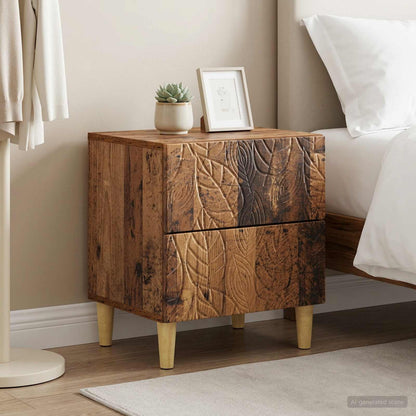 vidaXL Bedside Table 2 pcs Old Wood 43 x 34.5 x 48 cm Engineered Wood