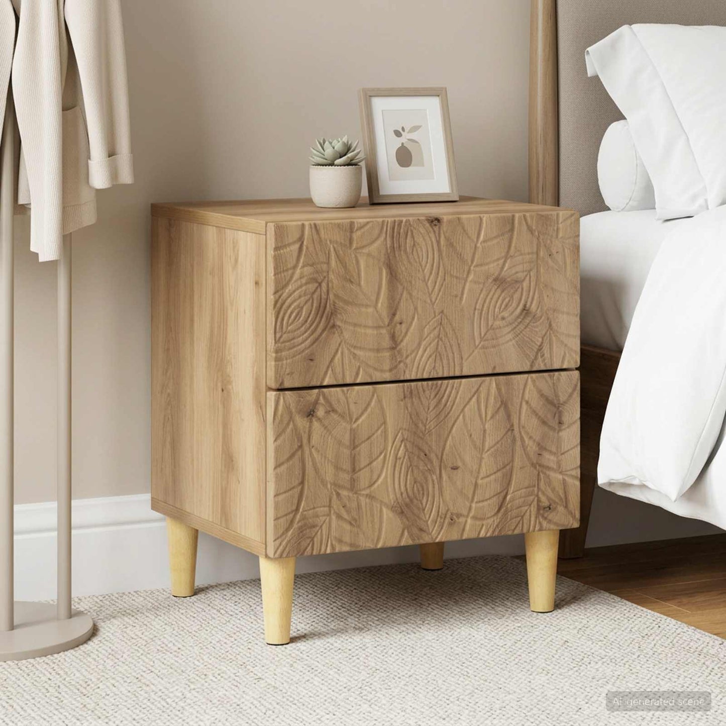 vidaXL Bedside Table 2 pcs Artisan Oak 43 x 34.5 x 48 cm
