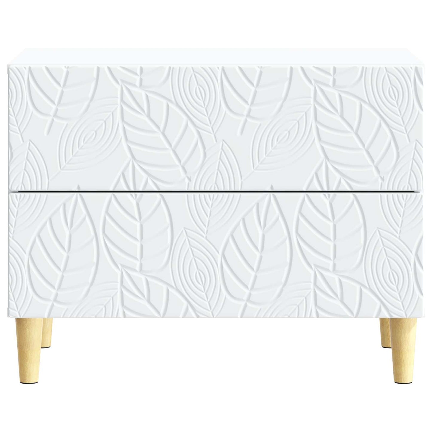 vidaXL Bedside Table White 62 x 34.5 x 48 cm Engineered Wood